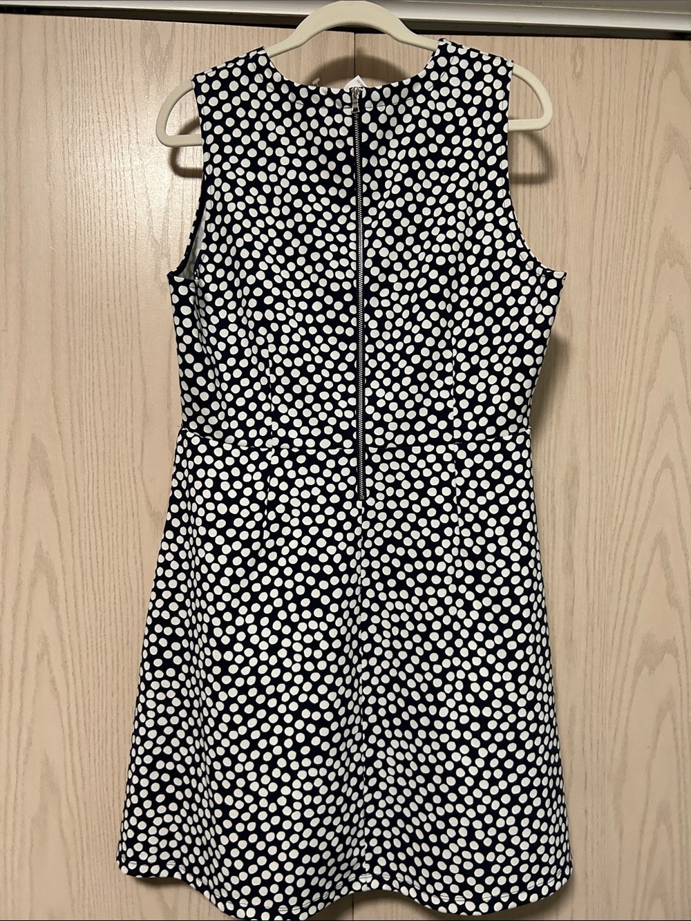 GAP Navy and White Polka Dot Sleeveless Dress - Picture 3 of 4